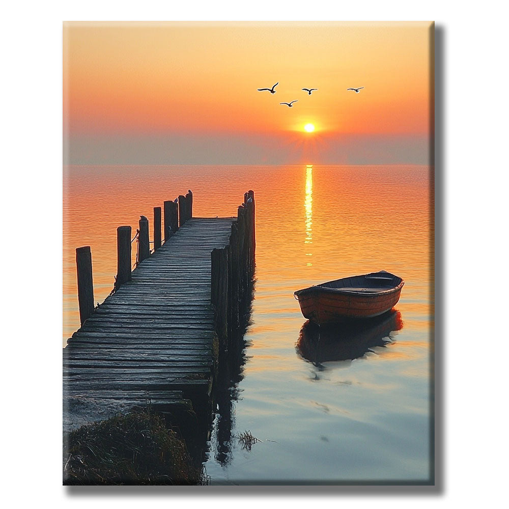 Abendklang-am-Steg - Malen nach Zahlen