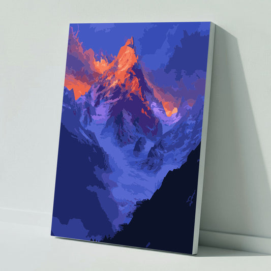 Alpiner Feuerhimmel - Malen nach Zahlen