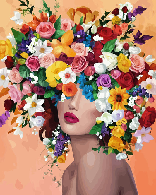 Blumenkranz - Schönheit - Malen nach Zahlen
