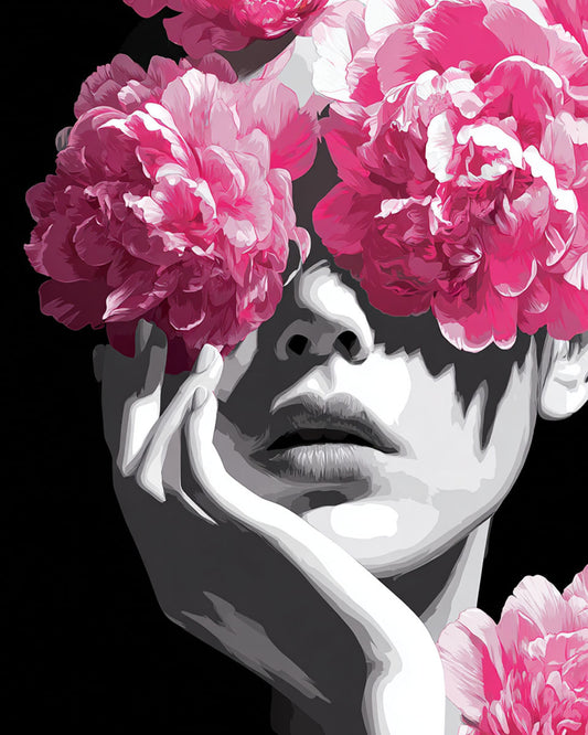 Blütenhände Stille - Malen nach Zahlen