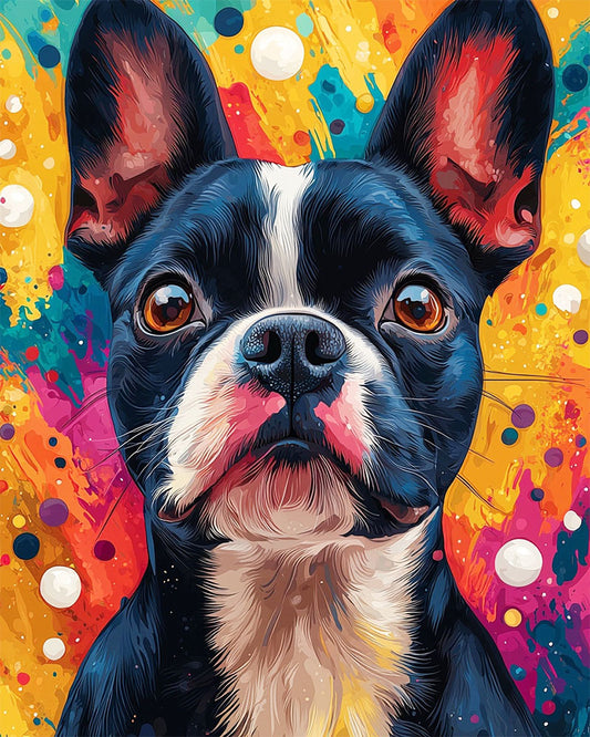 Boston - Mopsfreund- Malen nach Zahlen