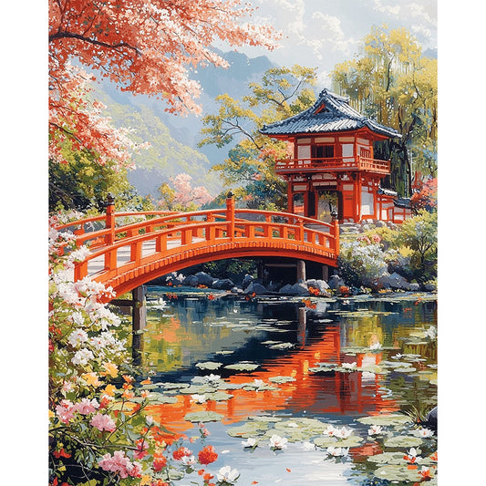 Brücke-der-Stille- Malen nach Zahlen