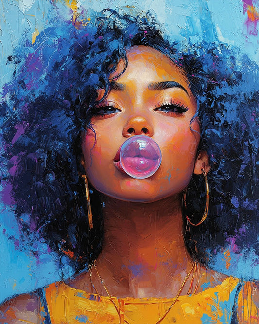 Bubble - Gum Girl- Malen nach Zahlen