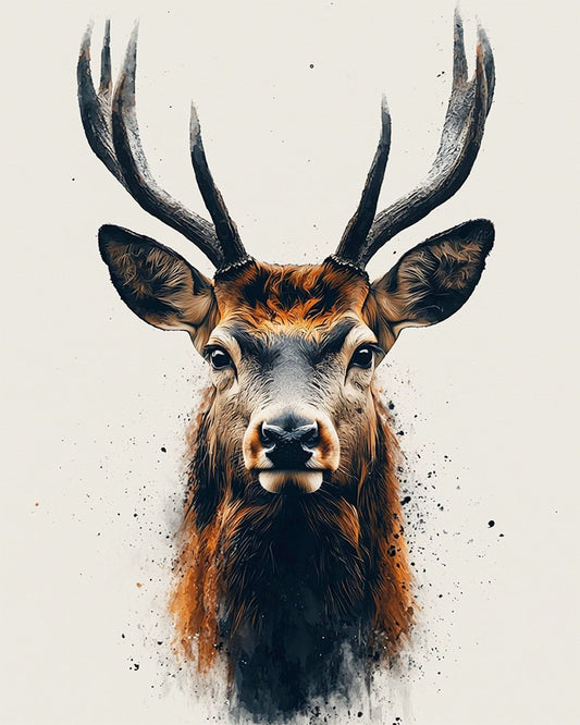 Der majestätische Hirsch- Malen nach Zahlen