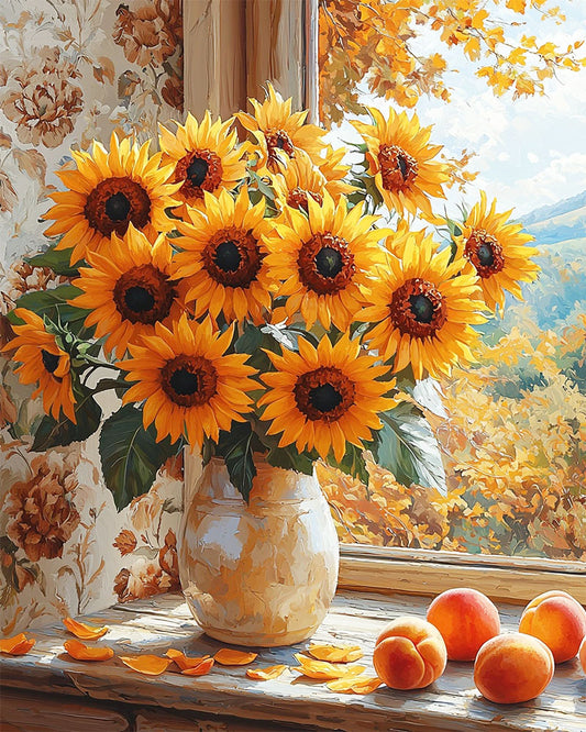 Fensterblumen- Malen nach Zahlen