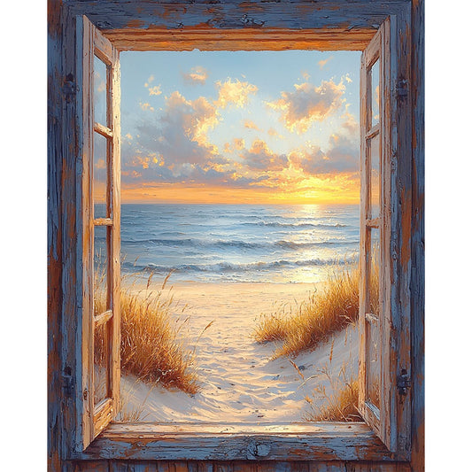 Fenster - zum - Horizont - Malen nach Zahlen