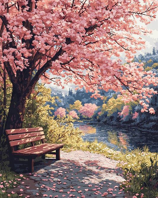 Frühlingsruhe- Malen nach Zahlen