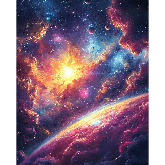 Galaktische-Fantasie - Malen nach Zahlen