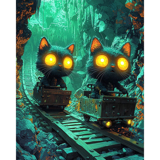 Geheime-Tunnelreise - Malen nach Zahlen