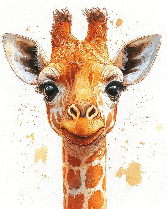 Giraffenblick- Malen nach Zahlen