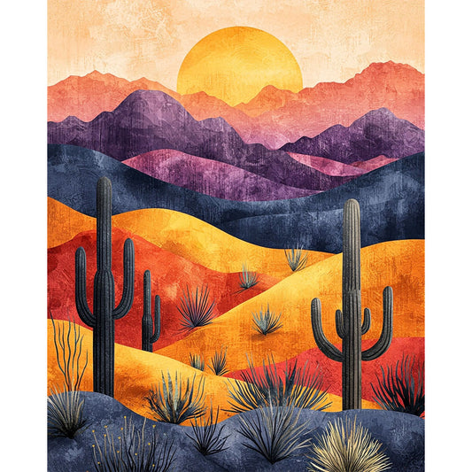 Leuchtende-Dünenmeer - Malen nach Zahlen