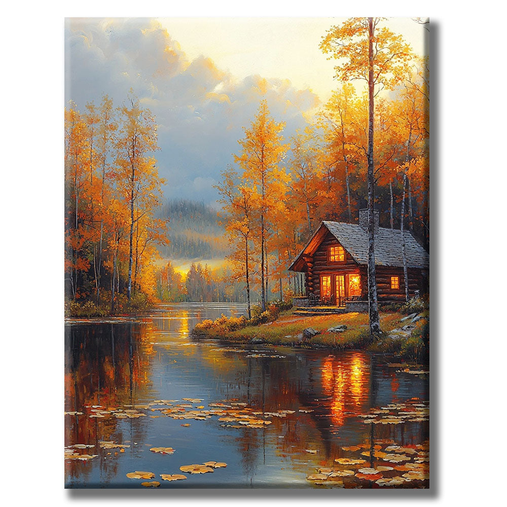 Lichterwald-am-Wasser - Ornamente - Malen nach Zahlen