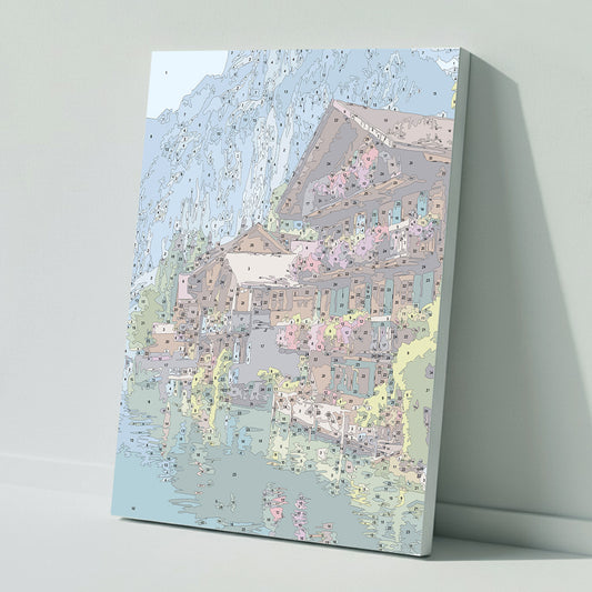 Malen nach Zahlen: Blumenpracht am Alpensee