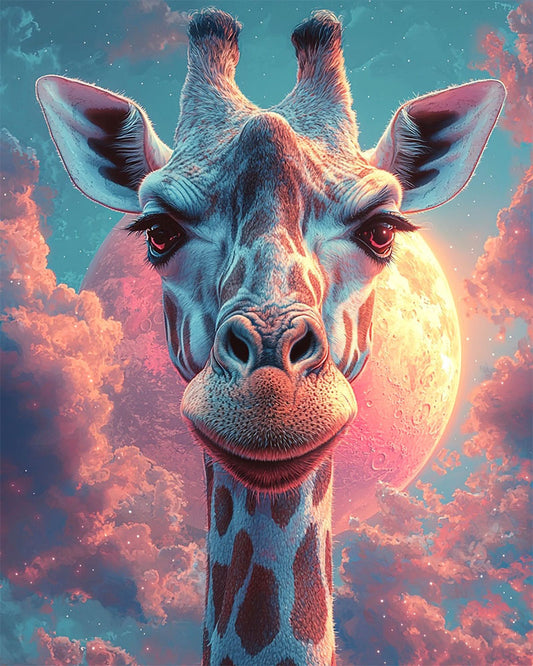 Mondgiraffe- Malen nach Zahlen