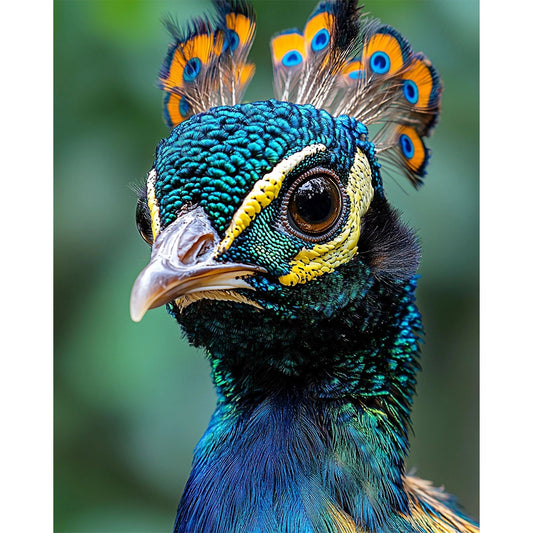Pfauenschönheit - Malen nach Zahlen