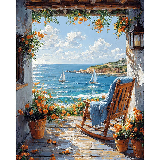 Ruhige-Küstenauszeit - Malen nach Zahlen