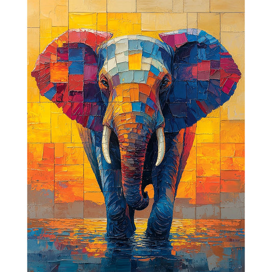 Sonnenuntergangsriese - Malen nach Zahlen