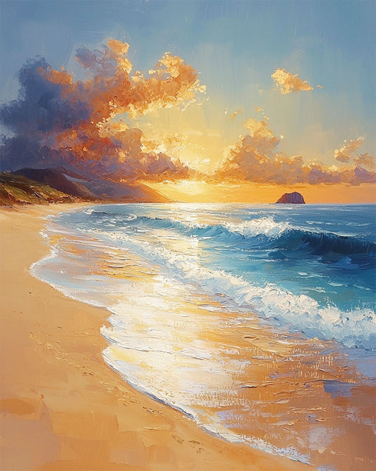 Strandlandschaft- Malen nach Zahlen