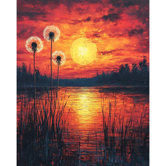 Tanz-der-Pusteblumen - Malen nach Zahlen