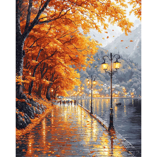 Tanzende-Blätter- Malen nach Zahlen