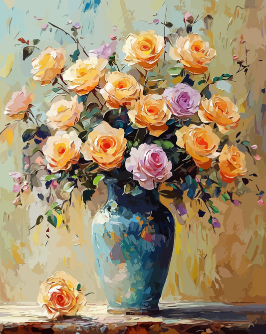 Vase-des-Frühlings - Malen nach Zahlen