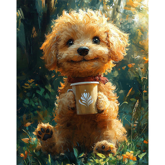 Verspielter-Kaffeegenuss - Malen nach Zahlen