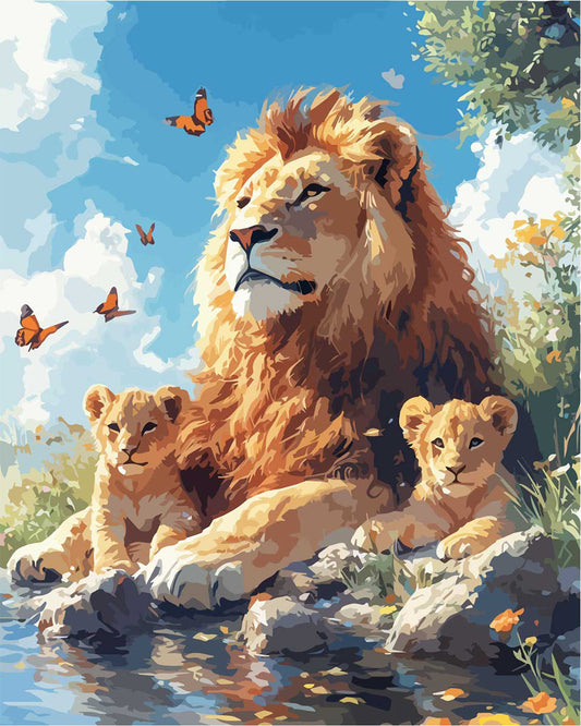 Wasserseite der königlichen Familie - Malen nach Zahlen