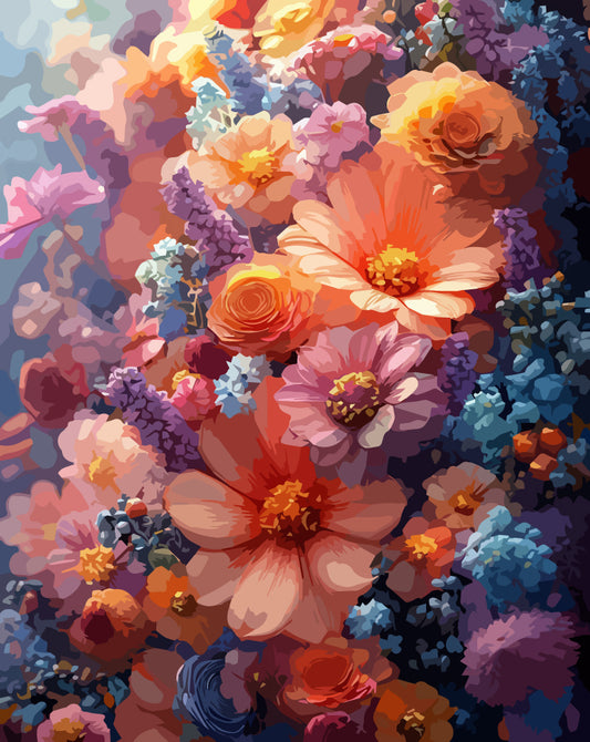 Zarte-Eleganz - Malen nach Zahlen