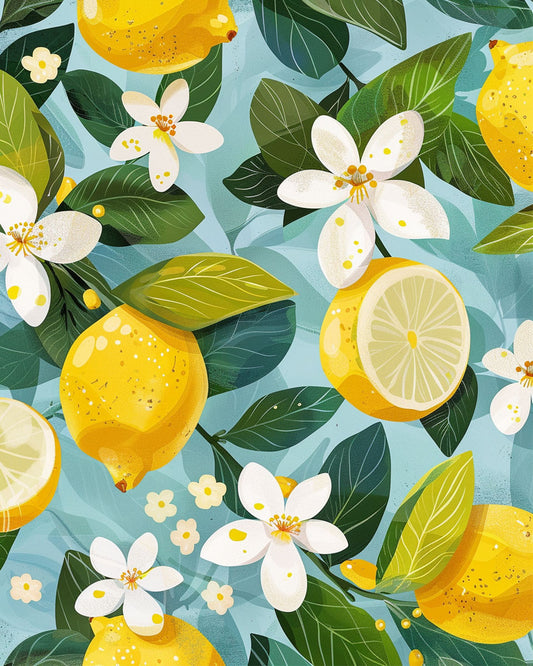 Zitronenlaub - Malen nach Zahlen