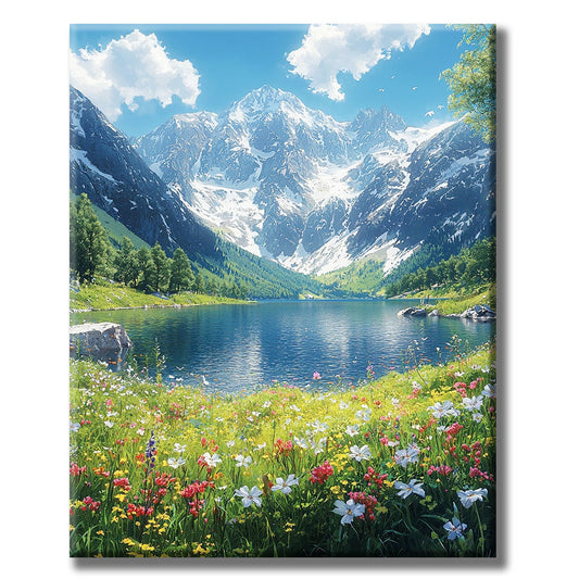 Bergseeidylle- Malen nach Zahlen
