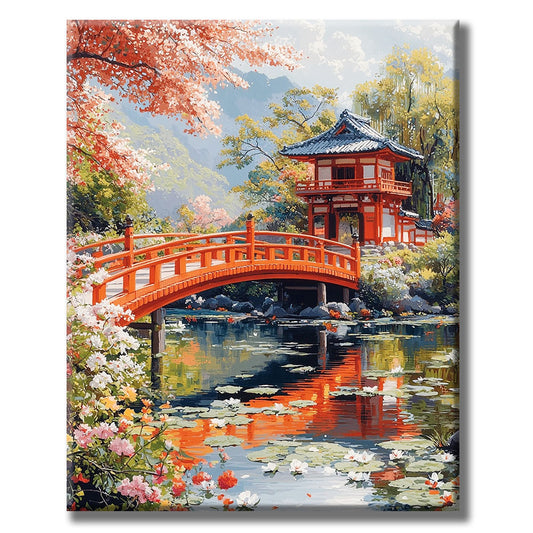 Brücke-der-Stille- Malen nach Zahlen