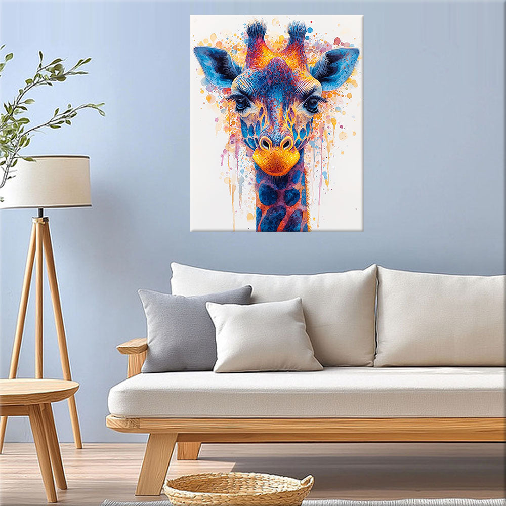 Bunte-Giraffe- Malen nach Zahlen
