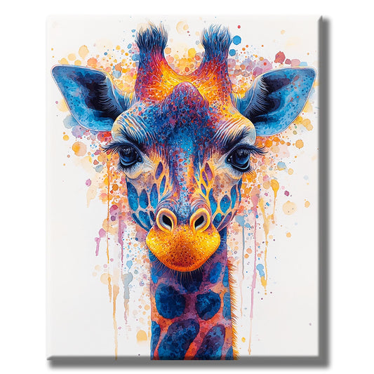 Bunte-Giraffe- Malen nach Zahlen