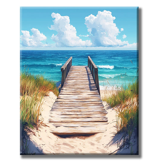 Der-Weg-zum-Meer - Malen nach Zahlen