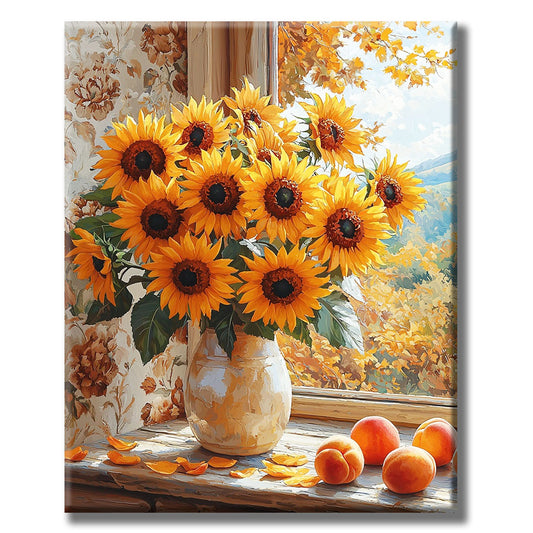 Fensterblumen- Malen nach Zahlen