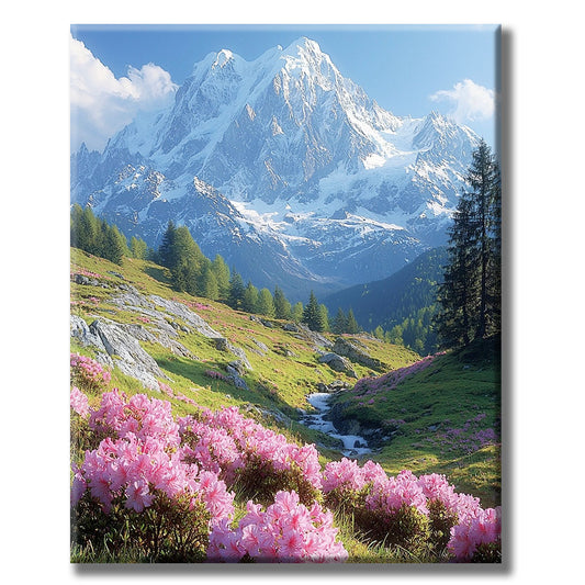 Schneebergblüten- Malen nach Zahlen